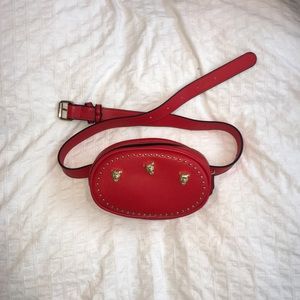 Red on-trend belt bag
